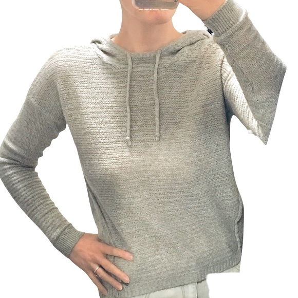 ABERCROMBIE & FITCH light gray hooded sweater S - Picture 3 of 11